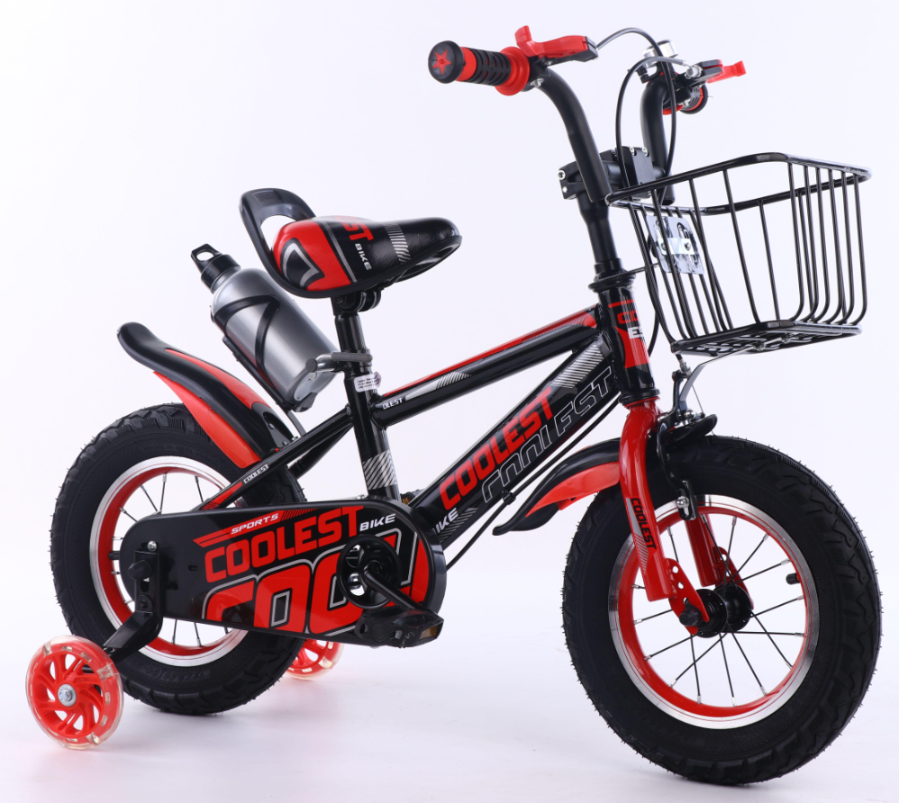 12 14 16  20 Inch Cheap Baby Quad Bike Boys Girls Aged 3-8 Years Old Kids' Bicycle For Sale With Basket Training Wheel