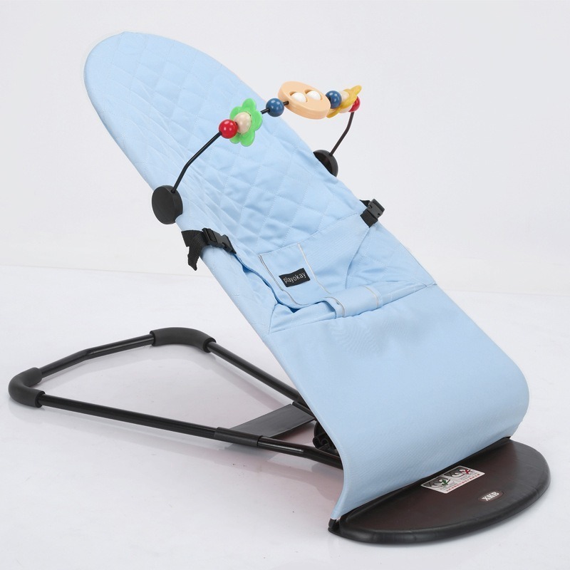 Ergonomic Baby Bouncer Seat Portable Rocker Chair with Adjustable Height Positions Soft Cotton Balance Bouncer Swing Cradles