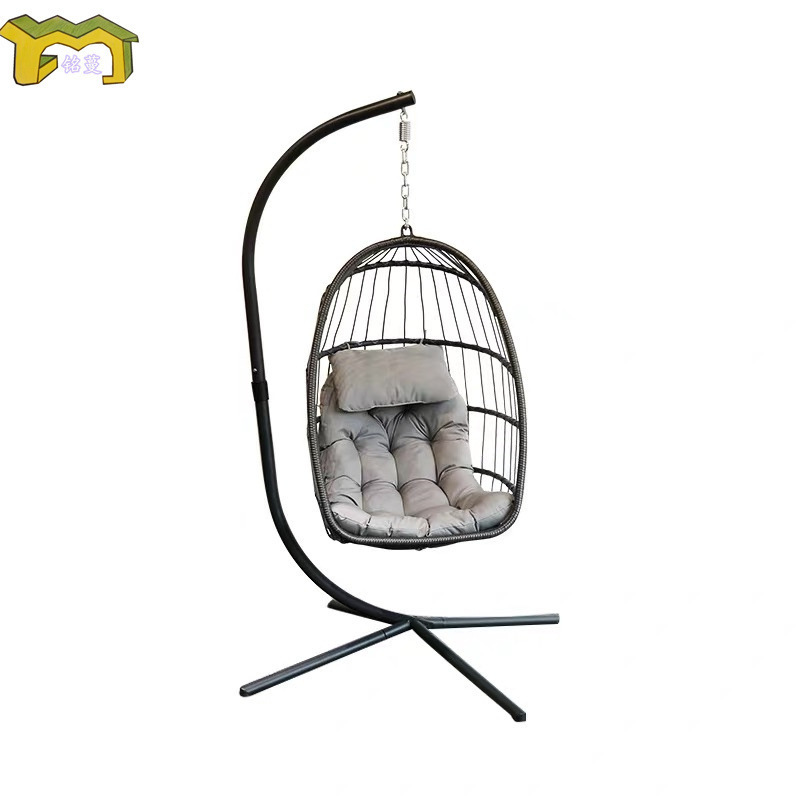 new Outdoor Patio Swing Chair Hanging Chair Foldable carton pack Garden Rope Egg Chair Swing with Stand