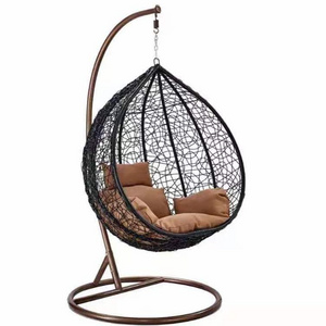 Low price indoor outdoor acrylic modern hanging swing chair bamboo patio rattan wicker egg swing clear chair