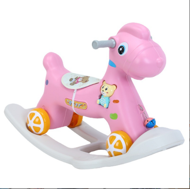 Wholesale Fashion Kids ride on car and rocking chair  2 In 1 Rocking Horse Durable Material Toddler Rocking Horse