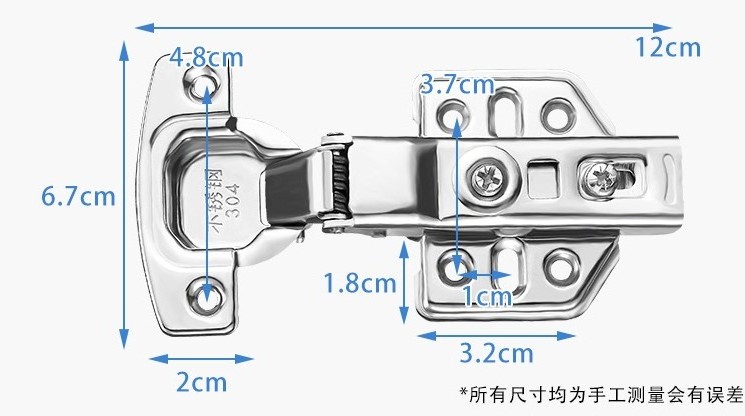 Kitchen Cupboard Wardrobe Door DTC Hinges Soft Closing Mechanism Half Overlay Concealed Cabinet Hydraulic Hinge