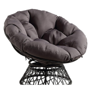 Outdoor Modern Chairs Patio Swivel Garden Rattan Papasan Metal Frame With Cushion Leisure Wicker Living Room Leisure Chairs