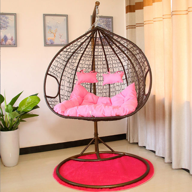 Rattan Patio two seat Hanging Chair Used Garden Outdoor Furniture Double Seat Hanging Egg Chair