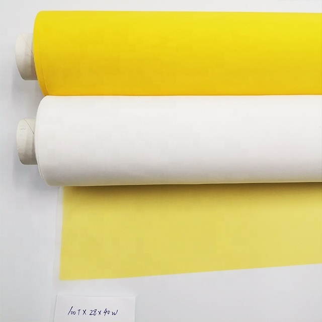 White Yellow 80 100 135 180 250 300 Mesh Polyester Silk Screen Printing Mesh