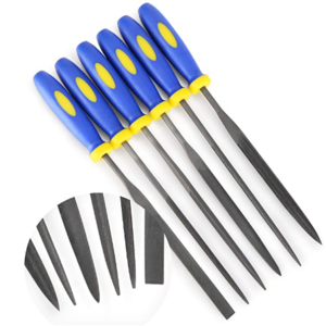 Hot selling Premium Quality 6 pcs Set Hardened Alloy Strength Steel Needle Rasp File with Rubber Handle