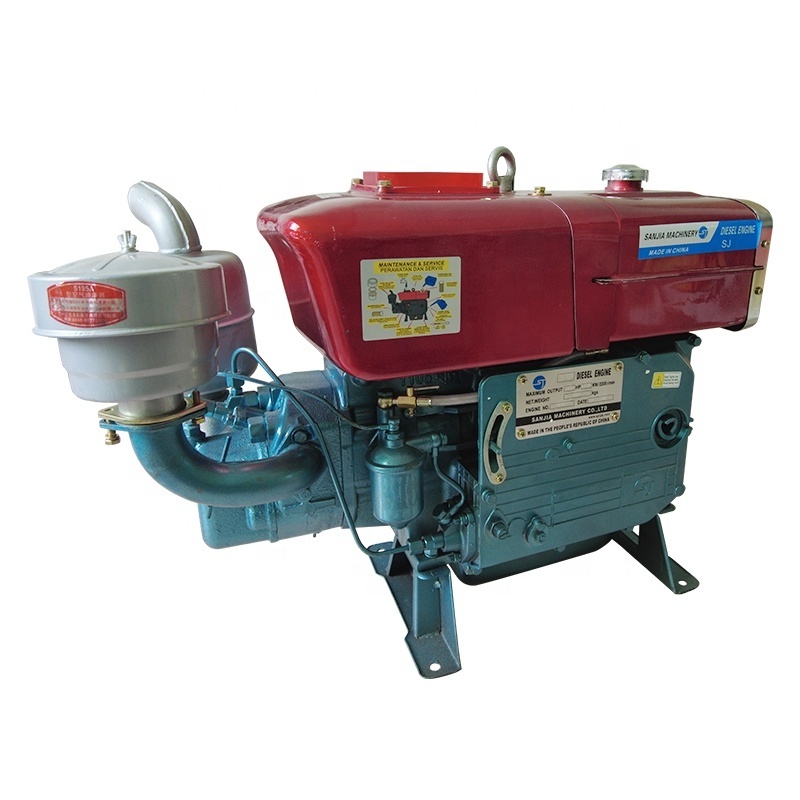 SHARPOWER hand cranking or electric start 10HP S195 horizontal liquiled cooled diesel engine