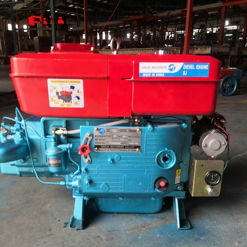 farm used big stock ZS1125  28HP 30HP 4 stroke  diesel engine sale  single cylinder engine diesel