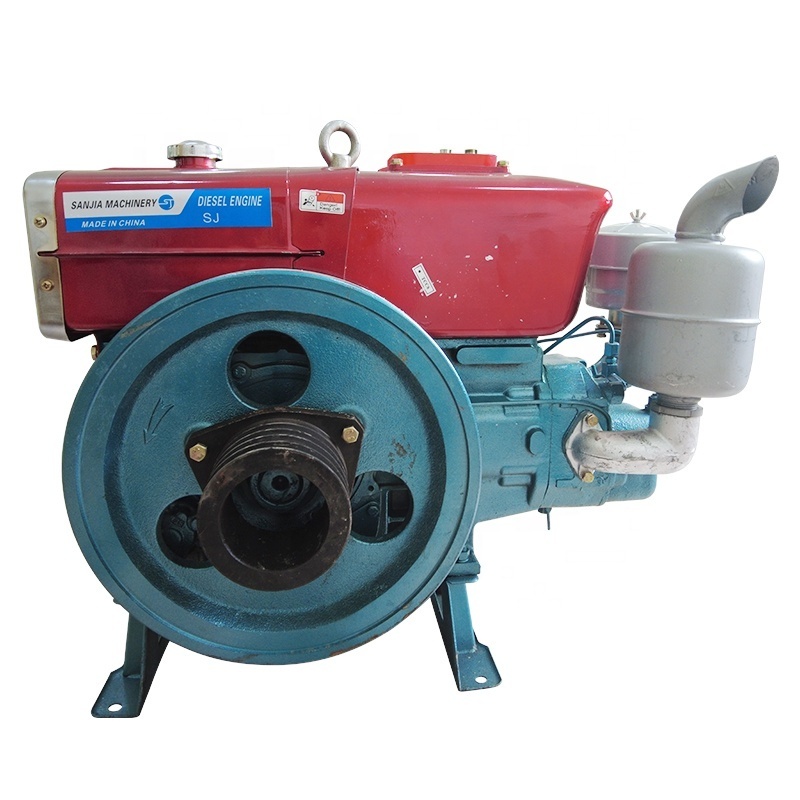 SHARPOWER hand cranking or electric start 10HP S195 horizontal liquiled cooled diesel engine