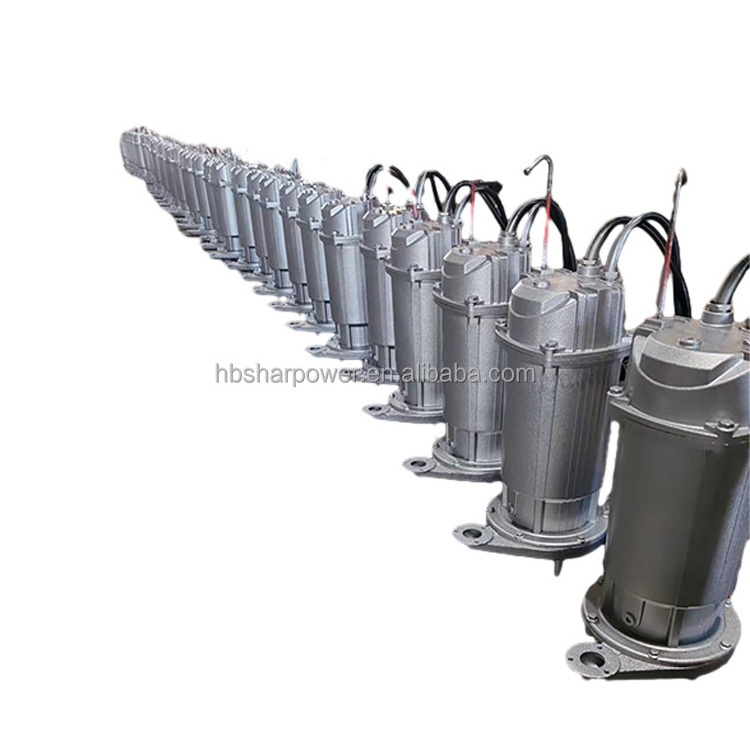 SHARPOWER cast iron 380V 15 HP submersible dirty water pump system grinder sewage deep with cutter