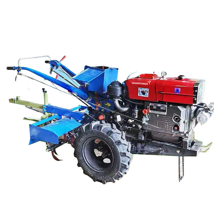 other farm machines walk-behind  30HP 25HP 28hp tractor   walking tractor power tiller diesel engine with attachments