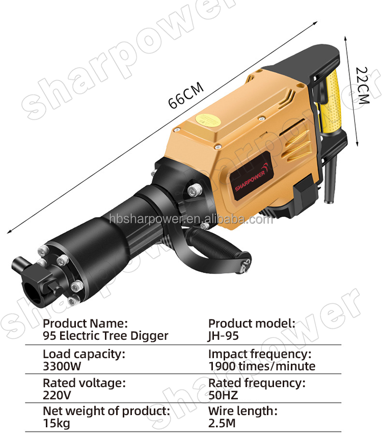 SHARPOWER power tools 65mm concrete electric demolition hammer breaker drill 65a  65   with jack hammer