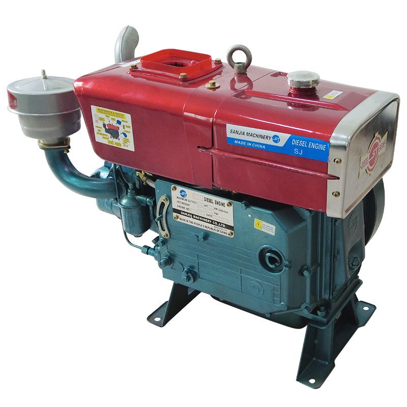 SHARPOWER hand cranking or electric start 10HP S195 horizontal liquiled cooled diesel engine