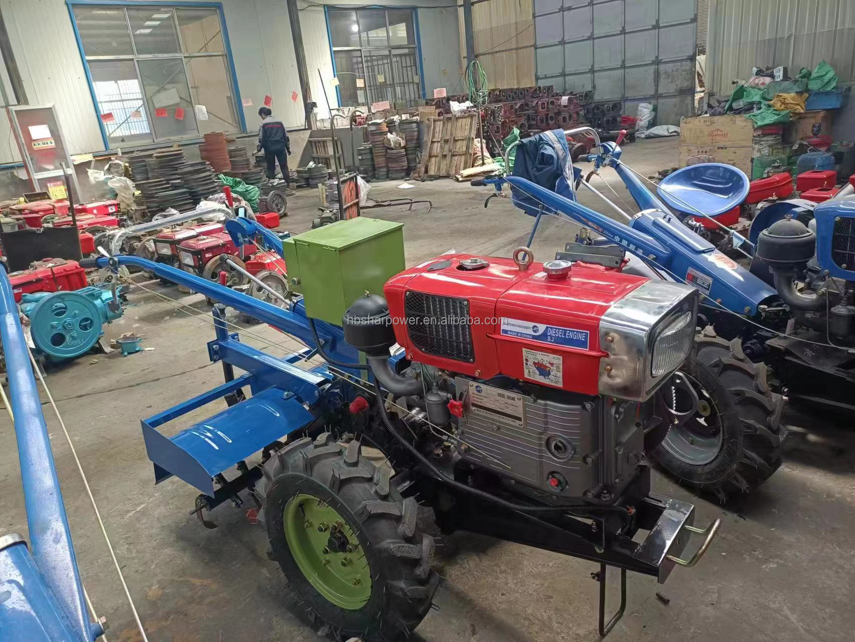 other farm machines walk-behind  30HP 25HP 28hp tractor   walking tractor power tiller diesel engine with attachments