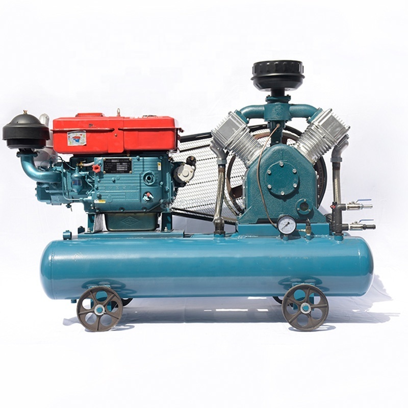 Manufacturer Low-cost   Energy Saving Diesel  Piston Air Compressor  For Mining