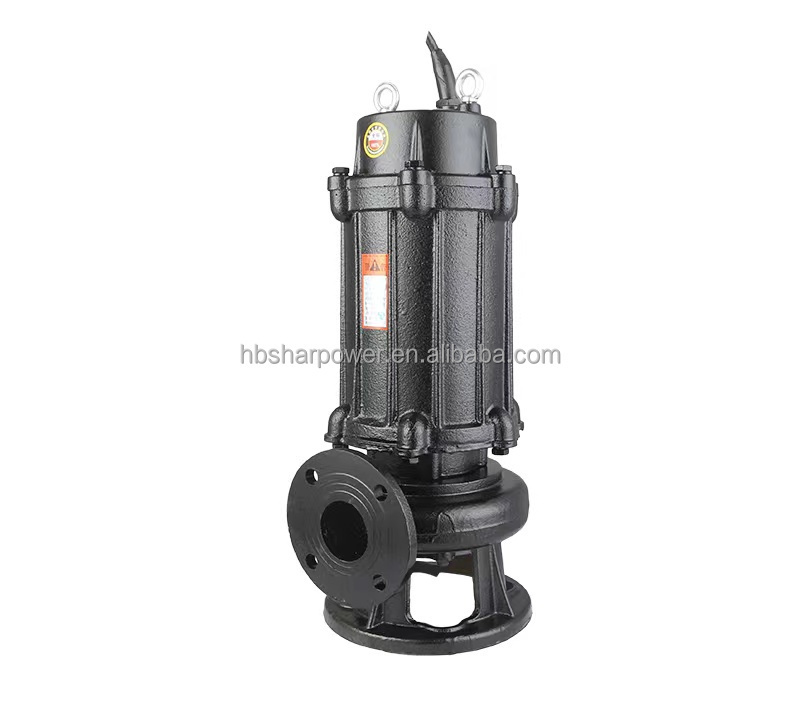 SHARPOWER cast iron 380V 15 HP submersible dirty water pump system grinder sewage deep with cutter