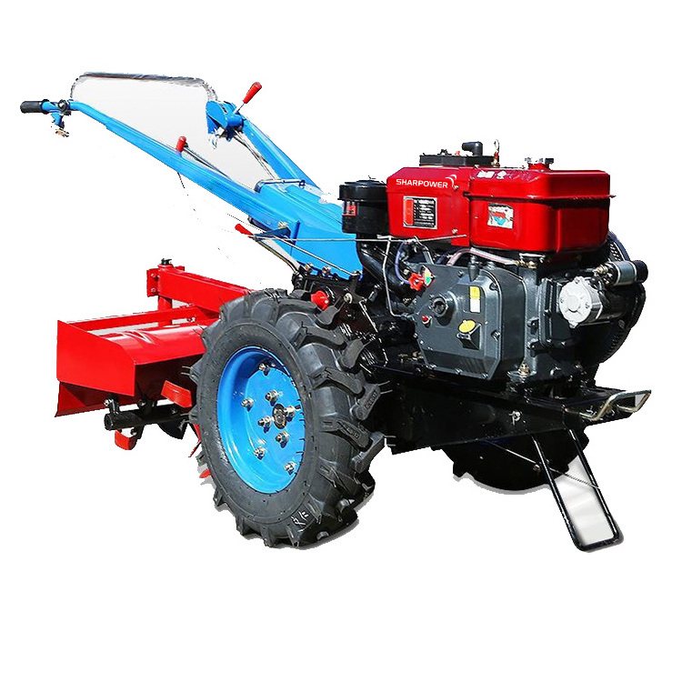 other farm machines walk-behind  30HP 25HP 28hp tractor   walking tractor power tiller diesel engine with attachments