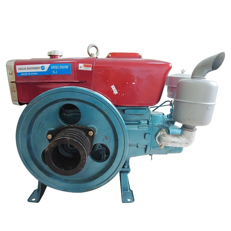 SHARPOWER hand cranking or electric start 10HP S195 horizontal liquiled cooled diesel engine