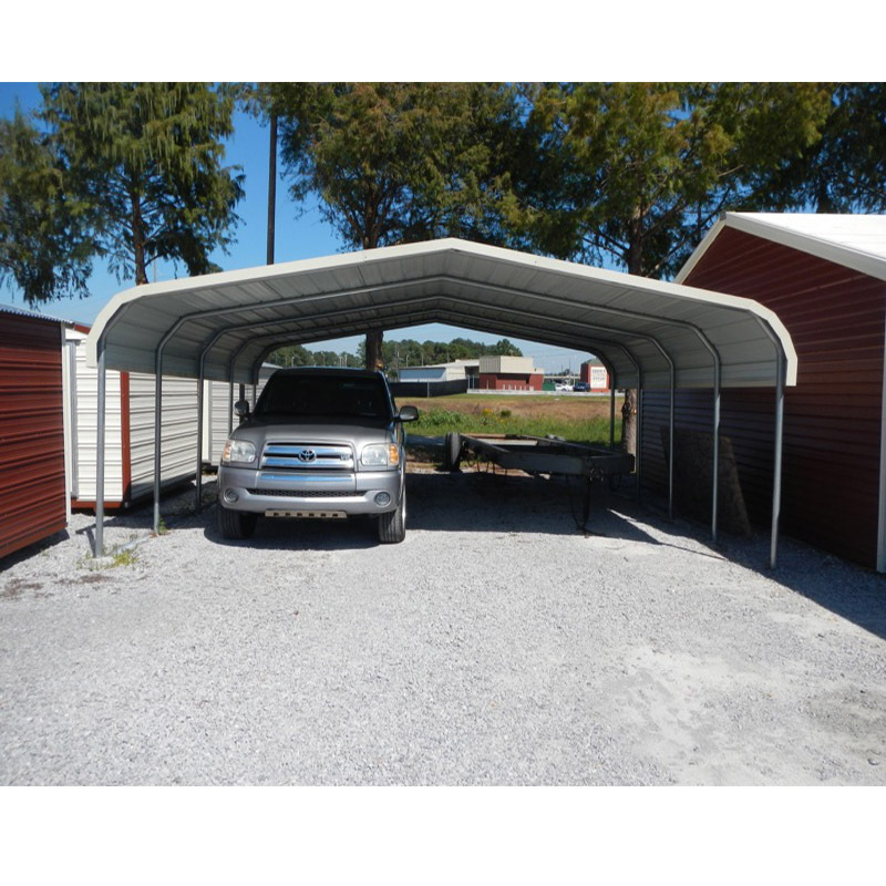 Cheap Wind Resistant Galvanized Steel Tube Prefabricated Sun Shade Carport shed canopy