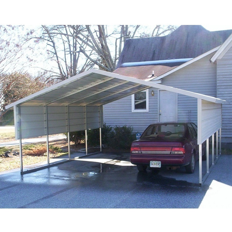 Sanhe galvanized light weight Steel Carport / Metal Garage for Cars rain cover canopy for Bikes Vehicles