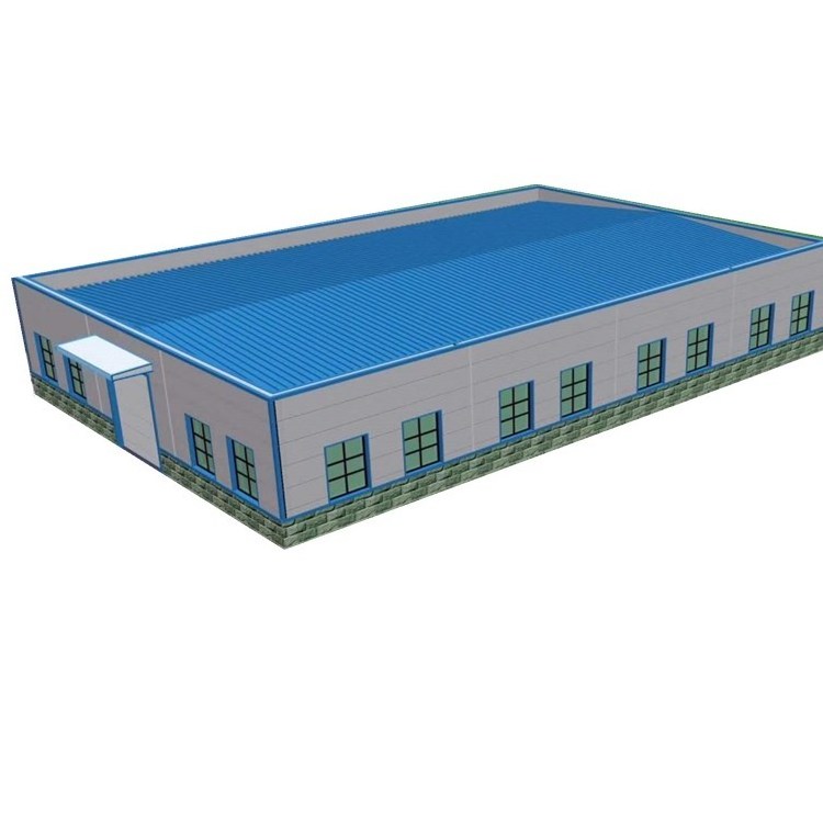 Metal Roof Warehouse Building With Parapet Wall Design