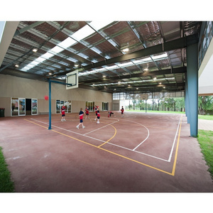 Prefabricated Steel Structure Basketball Indoor Stadium Steel Truss Roof Space Frame Roof Cover for Basketball Sports Hall