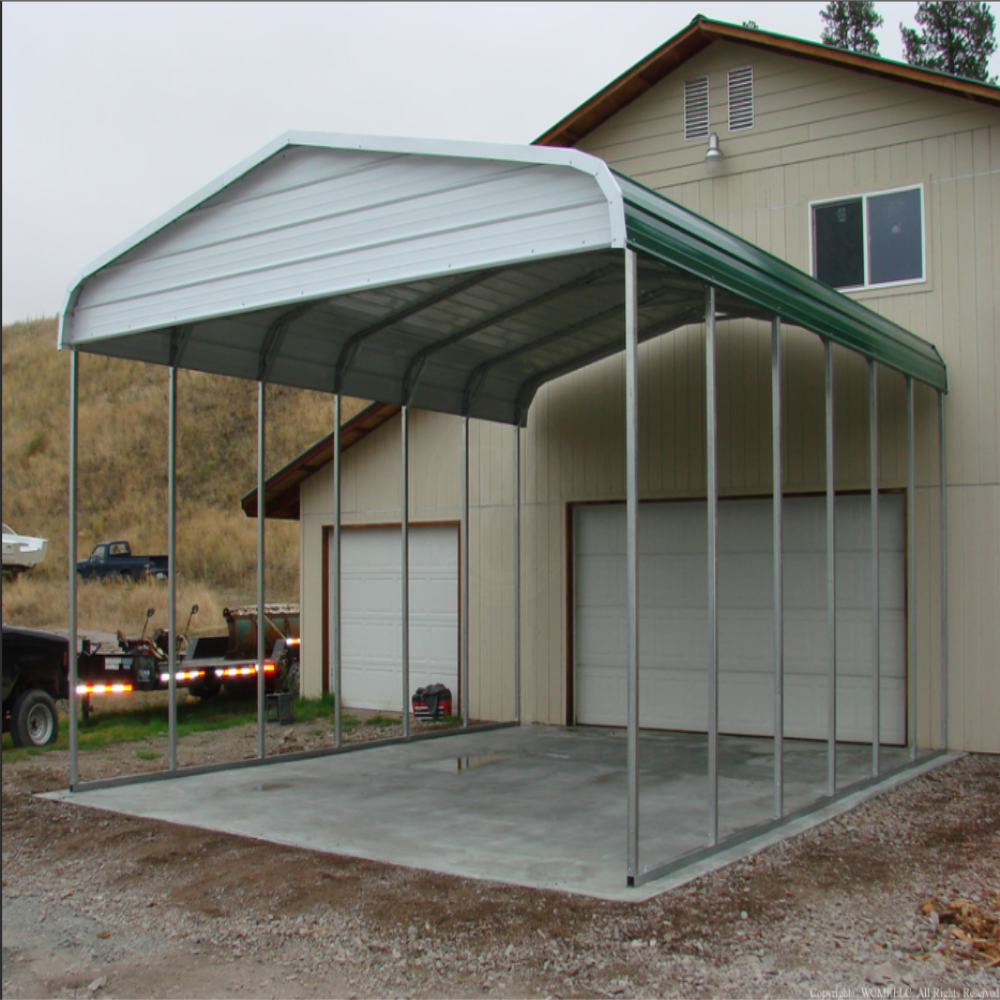 single car/double carport storage shed and barns-vertical roof horse barn