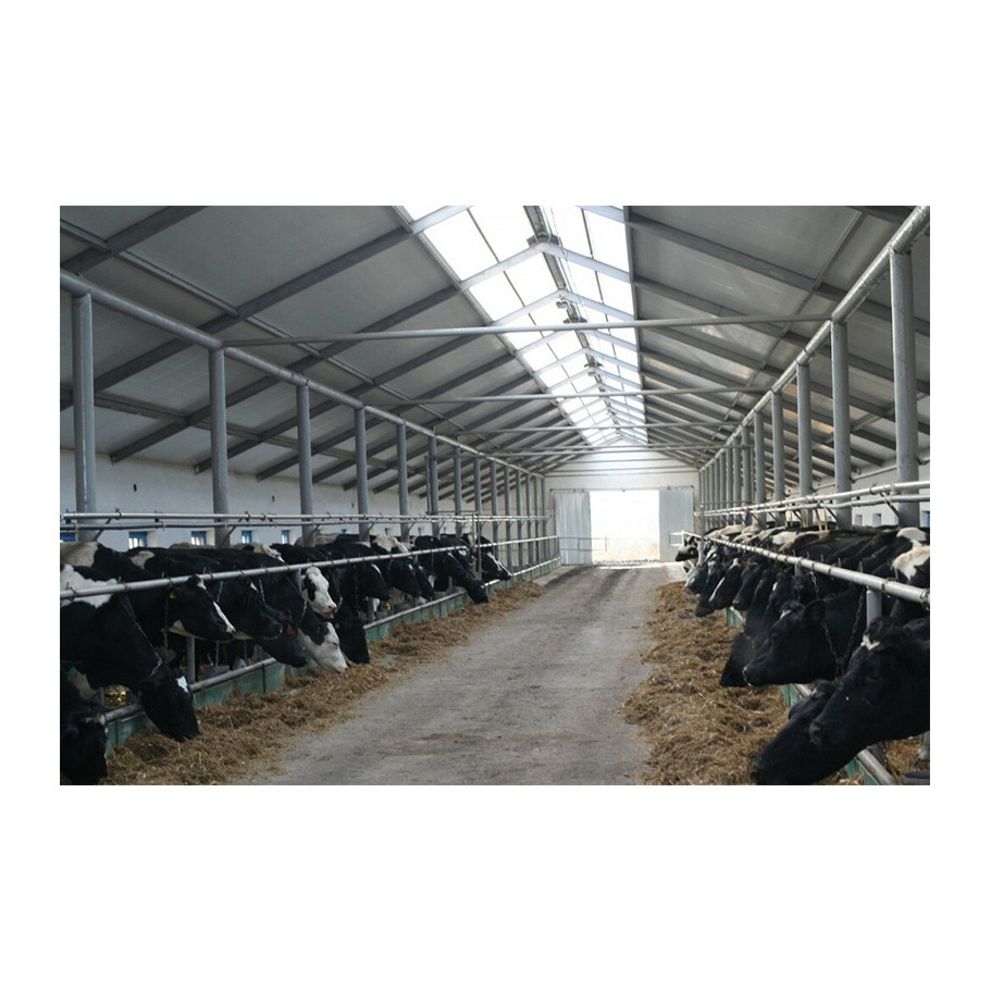 Pre-engineered steel structure dairy farm design lifetime steel frame goat house farm sheds for sale