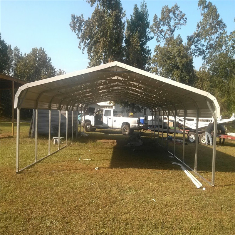 hot sales prefab ready made galvanized car shed metal carport frame parts