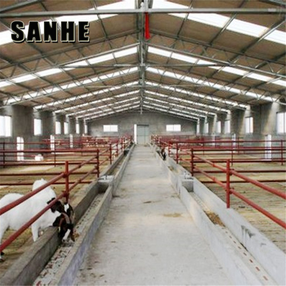 Large Span Steel Shed Prefabricated Cow Barns For Sale