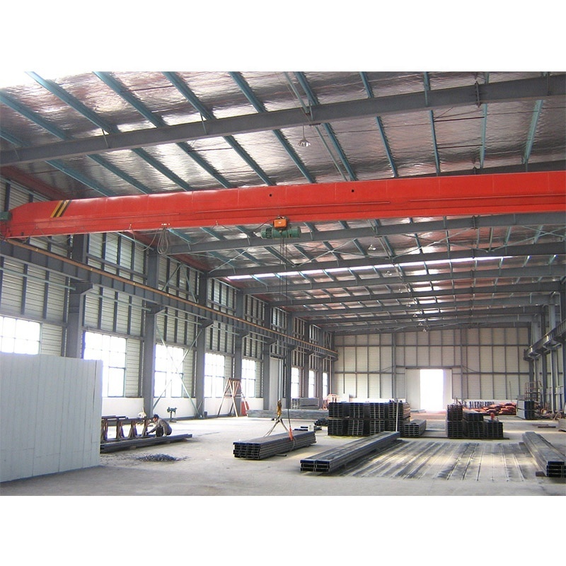 prefab workshop Building with crane Low Cost Steel Structure Portable Frame steel warehouse With crane