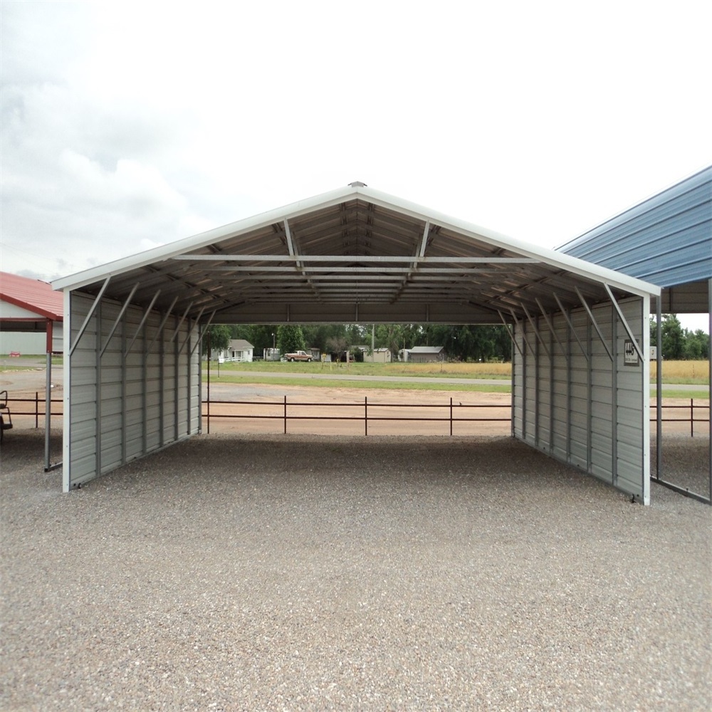 single car/double carport storage shed and barns-vertical roof horse barn