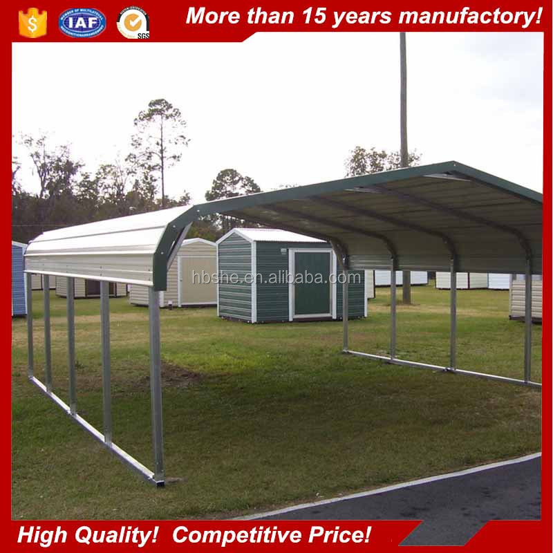 hot sales prefab ready made galvanized car shed metal carport frame parts