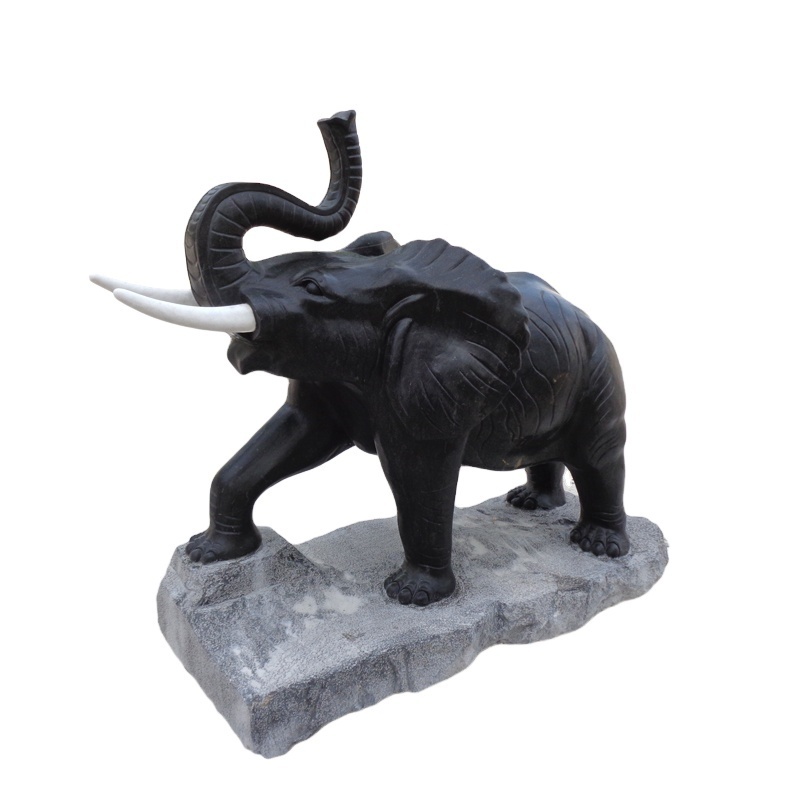 Factory Cheap White Marble Elephant Stone Statues For Sale