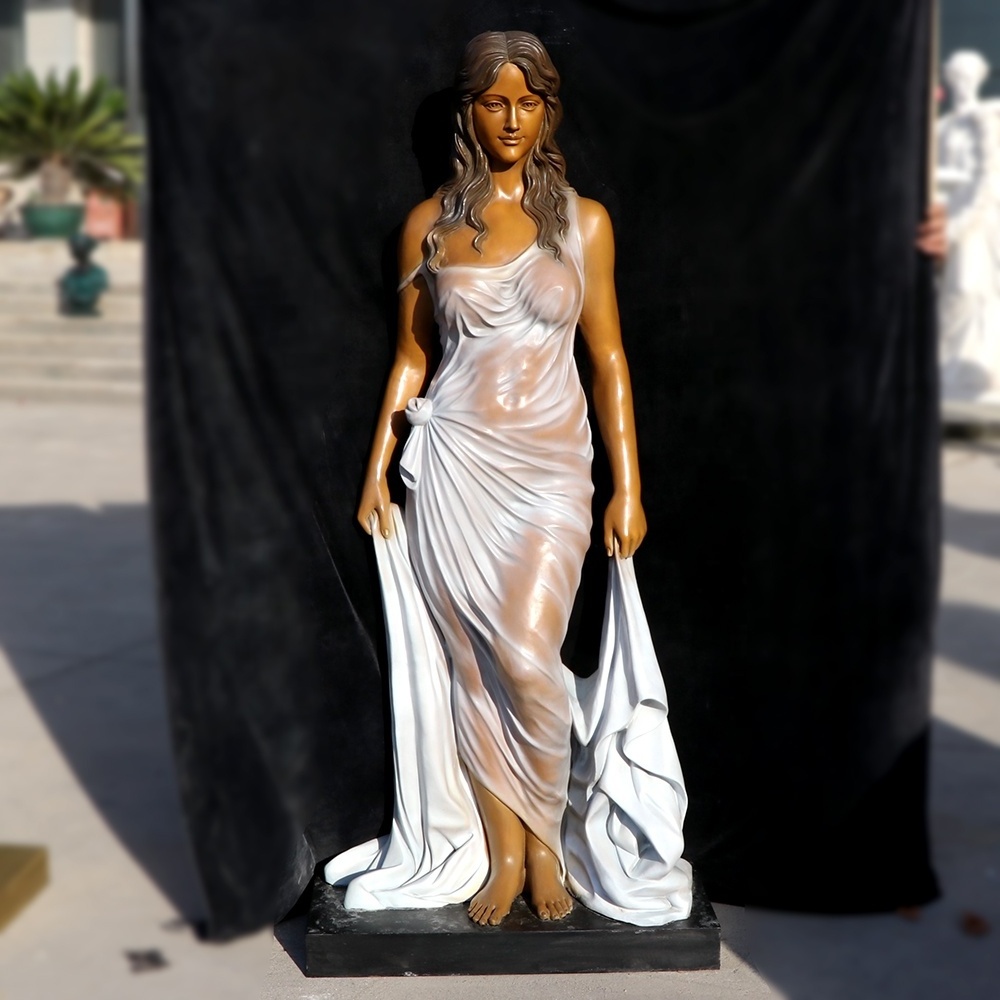 Modern Lady Statues Beautiful Large Garden Statuary Bronze Customized for Outdoor Home Decoration Sports Brass Model Europe 1 PC