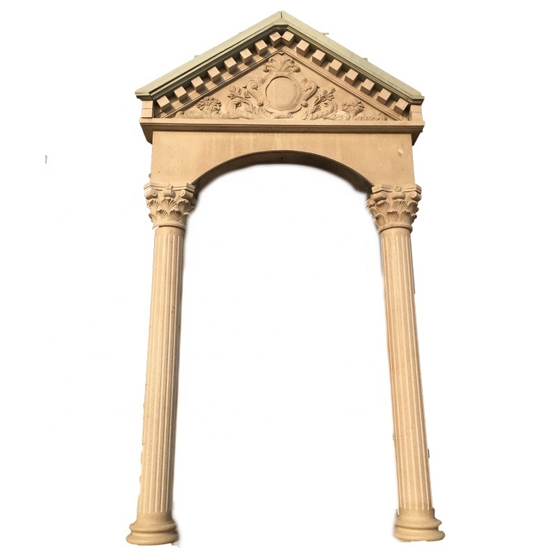 Factory Price Marble Carving Granite Stone Gate Design Column 100% Hand Carved SH-SHENGHUA European Lifetime 1 Piece HE BEI SH-