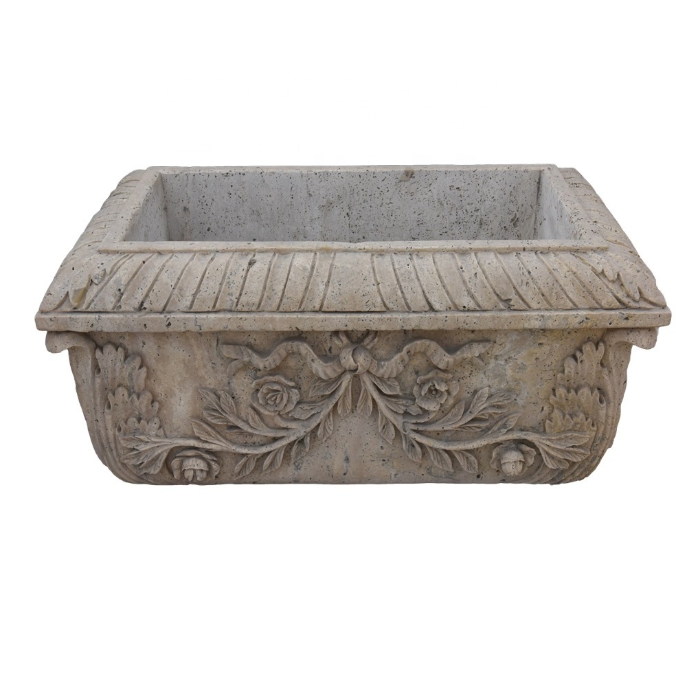 China Cheap Old Antique Stone Trough Decoration Garden