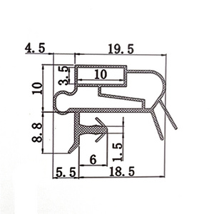 high quality fridge gasket freezer door magnetic seals soft PVC fridge gasket