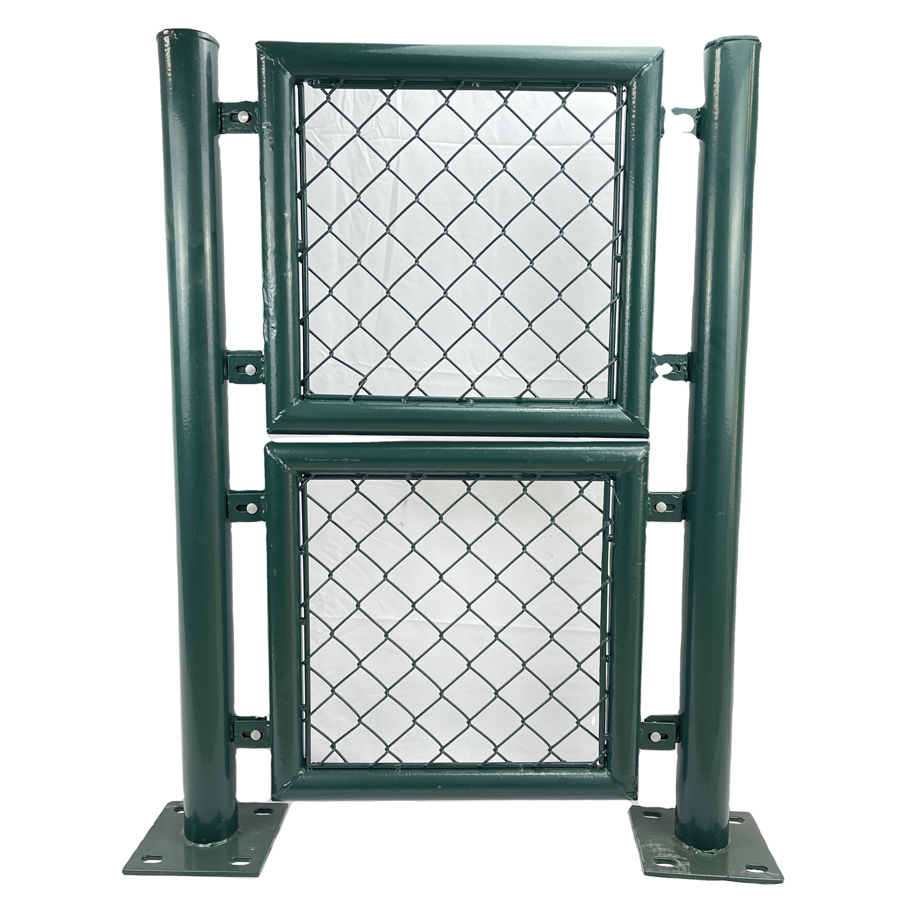 Multi-specification Customization  Hot Dipped Galvanized Green Pvc Coated Metal Weave Removable Chain Link Fence Panel For Farms