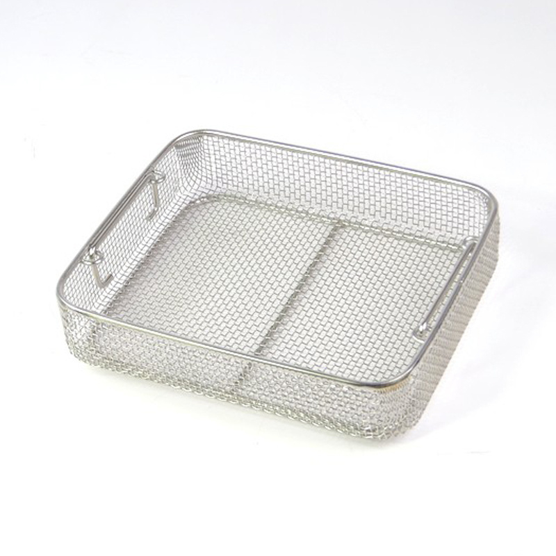 Stainless steel wire mesh tray medical disinfect basket Cleaning basket