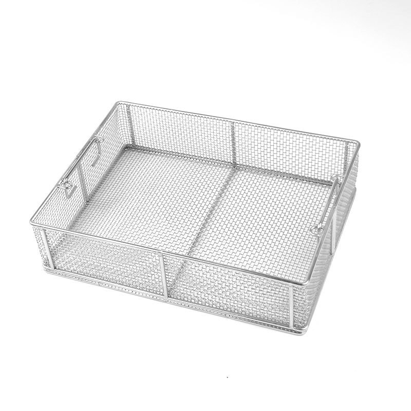 Stainless steel wire mesh tray medical disinfect basket Cleaning basket