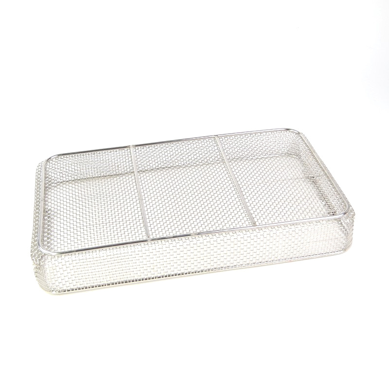 Stainless steel wire mesh tray medical disinfect basket Cleaning basket