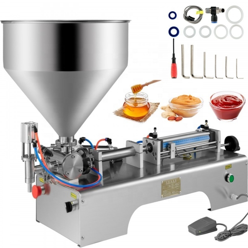 High Viscosity Semi Automatic Thick Cream Paste Butter Sauce Bottle Jar Filling Machine Equipment