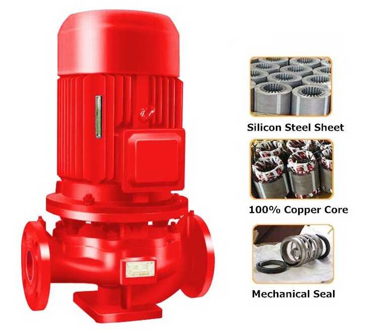 Fire Hydrant Pump 500gpm Fire Fighting Water Pump Electric Motor Viscosity Wear -resistance Cast Iron Centrifugal Pump Heng Biao