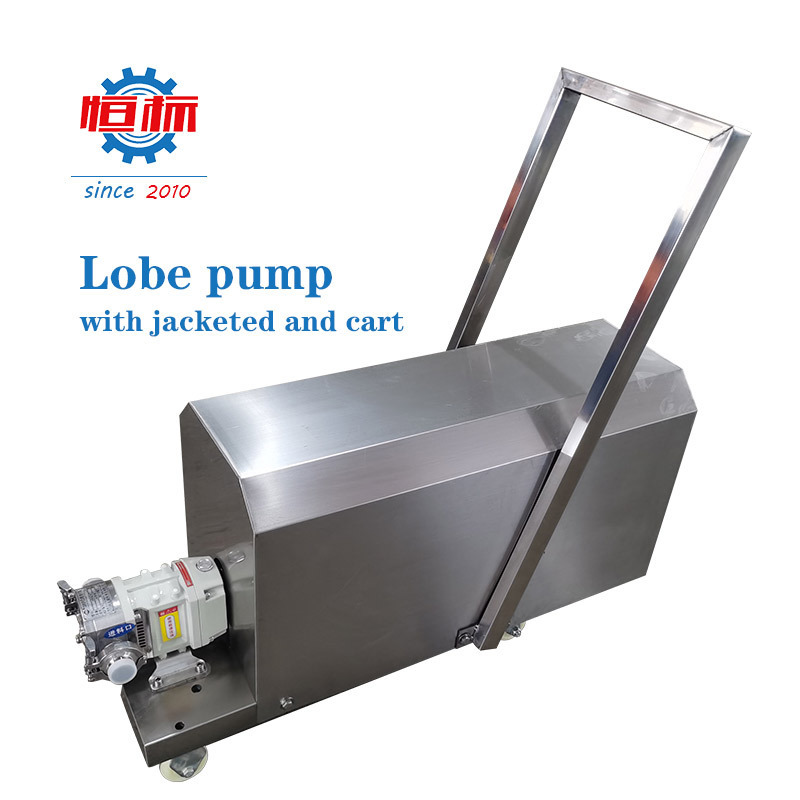 small sauce syrup paste milk lobe rotary pumps filling machine electric viscous tri-lobe positive displacement pump with motor