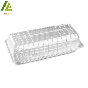 Medium Hinged PET Plastic Pie Slice cheese cake Container