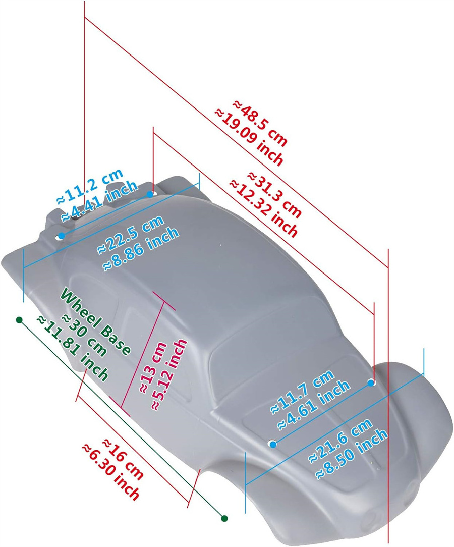 Thicker material blister plastic go-kart outside whole body shell