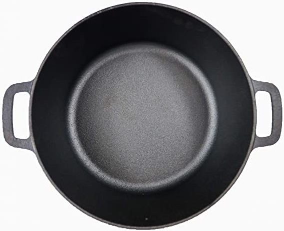 Pre-Seasoned Combo Cooker 2 in 1 Cast Iron Pre-Seasoned Double Dutch Oven