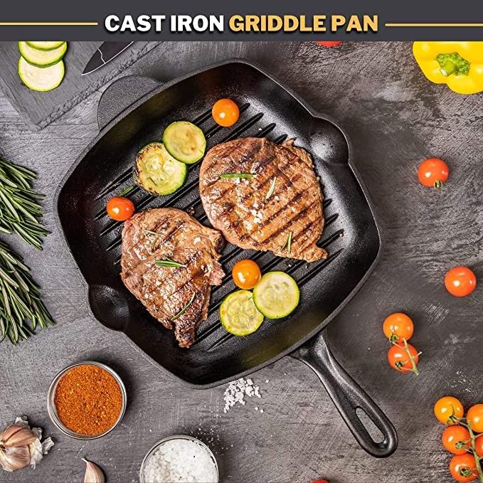 Cast Iron Cookware Enameled Cast Iron Pan Non Stick Grill