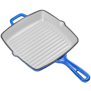 Hot Sale High Quality Non Stick Frying Pan 12" Pan Enamel Cast Iron Grill Pan